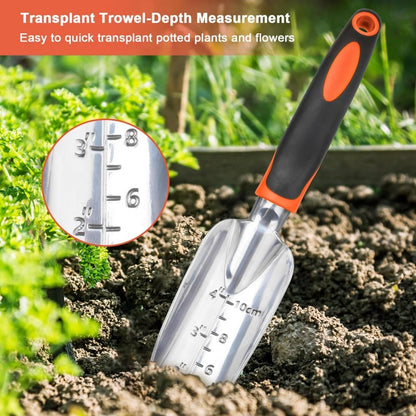 Garden Tools Set: Heavy Duty Shovel, Trowel & Rake 3-Pack