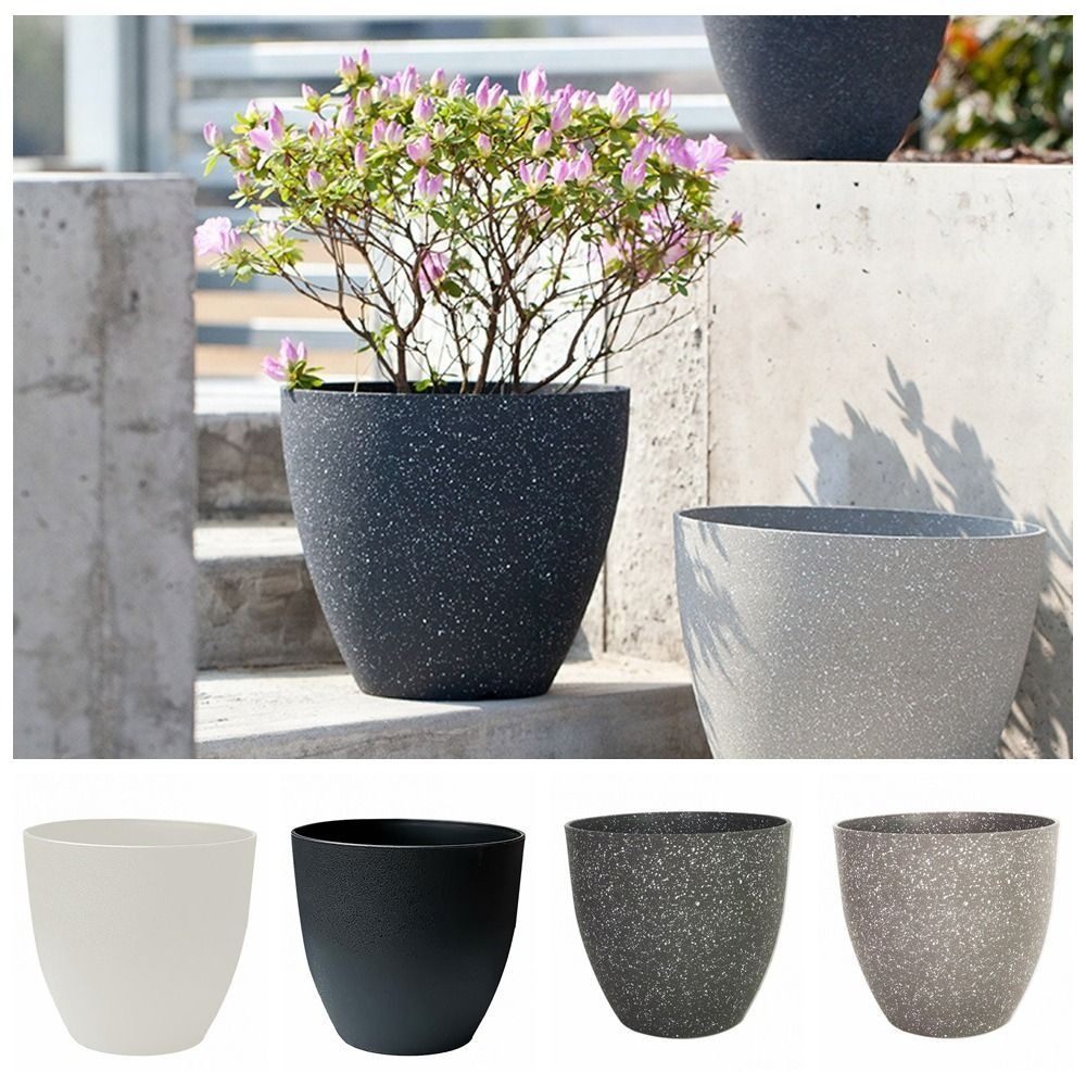 Frosted Stone Flower Pots - Durable European Style Planters