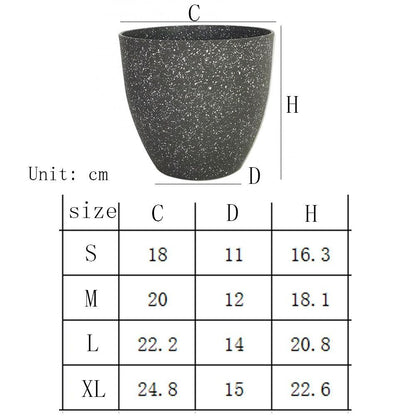 Frosted Stone Flower Pots - Durable European Style Planters