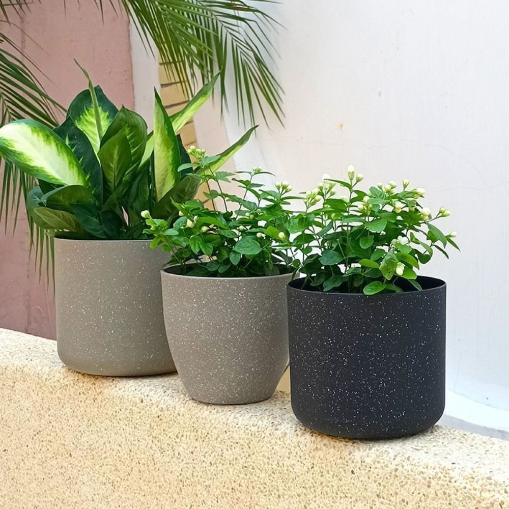 Frosted Stone Flower Pots - Durable European Style Planters